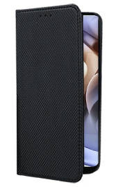 Кожен калъф тефтер и стойка Magnetic FLEXI Book Style за Motorola Moto G31 / Motorola Moto G41 черен 
